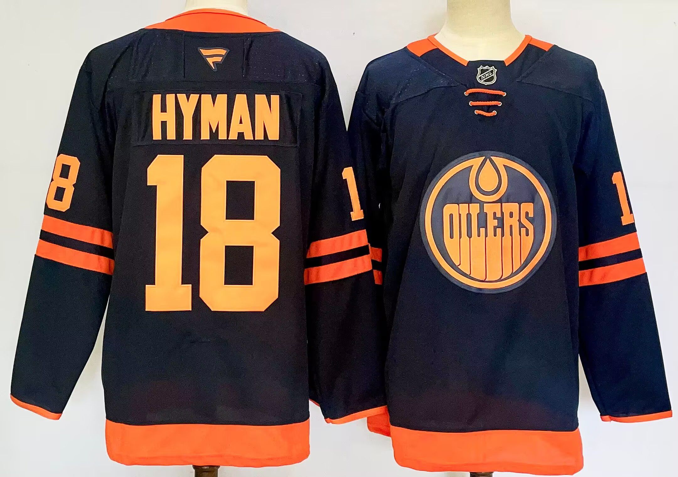 Men Edmonton Oilers 18 Hyman Black 2025 Home Premier Player NHL Jersey